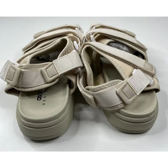 NEW Asos Factor Strappy Sandals Size 9 Women’s Cream - Picture 6 of 6